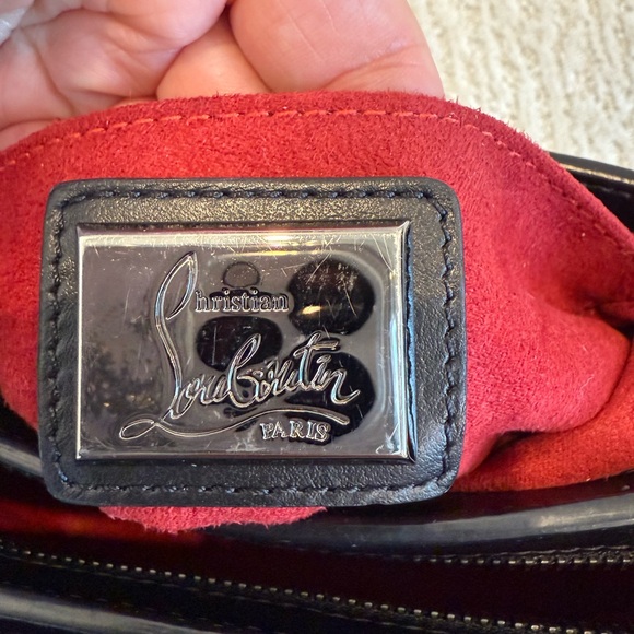 Christian Louboutin Triloubi Small Shoulder Bag Calf Leather Black - Picture 15 of 16